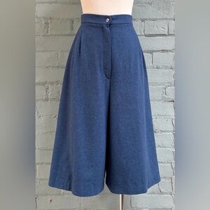 Vintage Wide Leg Wool Blend Culottes